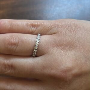 Round Cubic Zirconia Ring Band